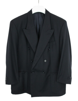 Hugo Boss Fairbanks Blazer Herren XL Zweireihig Spitze Revers Rein Neue Wolle