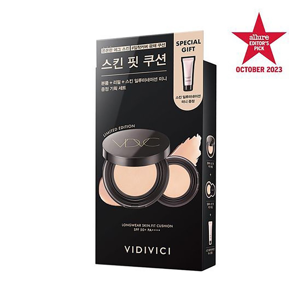 VIDIVICI Longwear Skin Fit Cushion 15g + Refill 15g 3colors