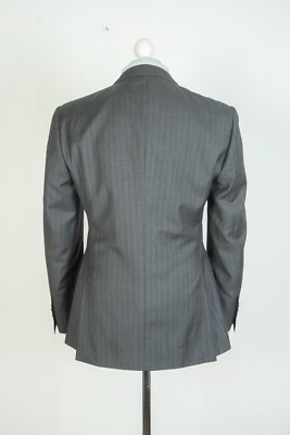 Blazer Homme Suitsupply Napoli - Taille UK40R, Gris Rayé Pure Laine Slim Fit