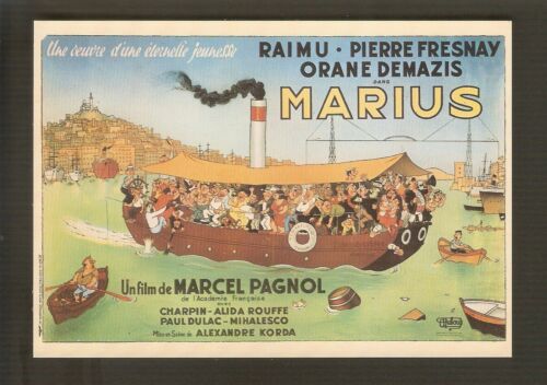 Marcel PAGNOL carte postale Film: MARIUS Ed.DUBOUT(affiche dessin)(RAIMU/FRESNAY - Afbeelding 1 van 1