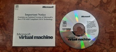 Microsoft Virtual Machine Software CD Windows 98 Windows NT NEW