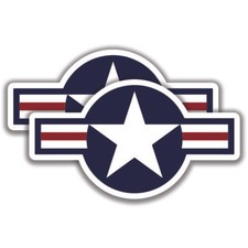 2 U.S. AIR FORCE ROUNDEL DECALs Sticker Bogo