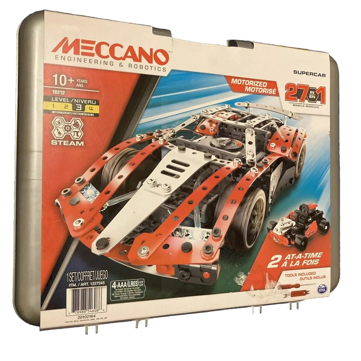 Building Kit Meccano Supercar 27 In Meccano Metal Supercar 27 In