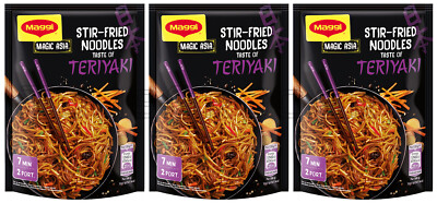 3 MAGGI ASIA TERIYAKI Flavor Stir-Fried Instant Noodles 130g 4.5oz