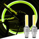2× Car SUV Wheel Tire Tyre Air Valve Stem LED Light Caps Cover Car Accessories