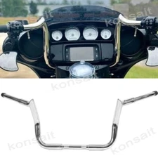 Chrome 10" Rise Ape Hanger Bar 1 1/4" Handlebar For Harley Sportster FLST FXST