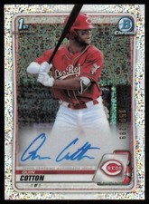 2020 Bowman Chrome AUTOGRAPH Speckle Refractor /299 Quin Cotton #CPA-QC Reds