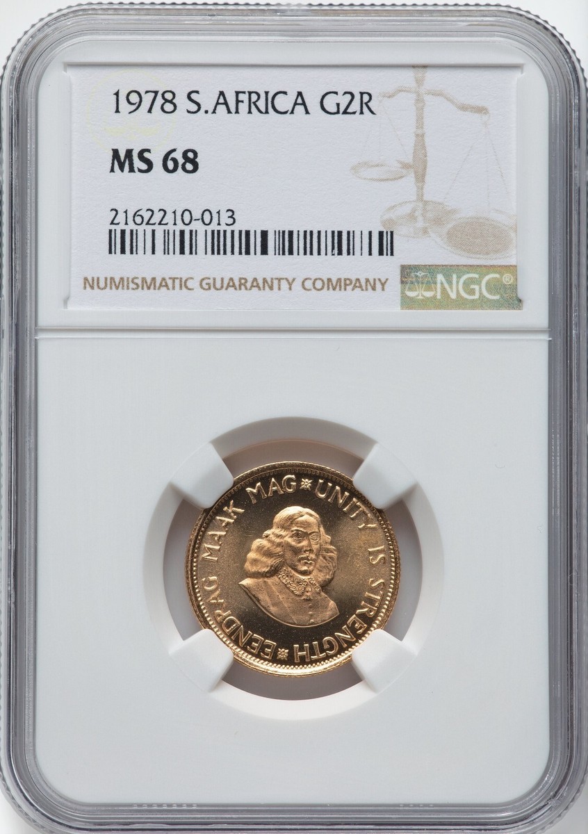 South Africa - 1978 Republic 2 Rand - NGC MS68 - RARE