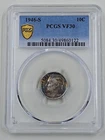 1946 S Rainbow Tone Roosevelt Dime PCGS VF30