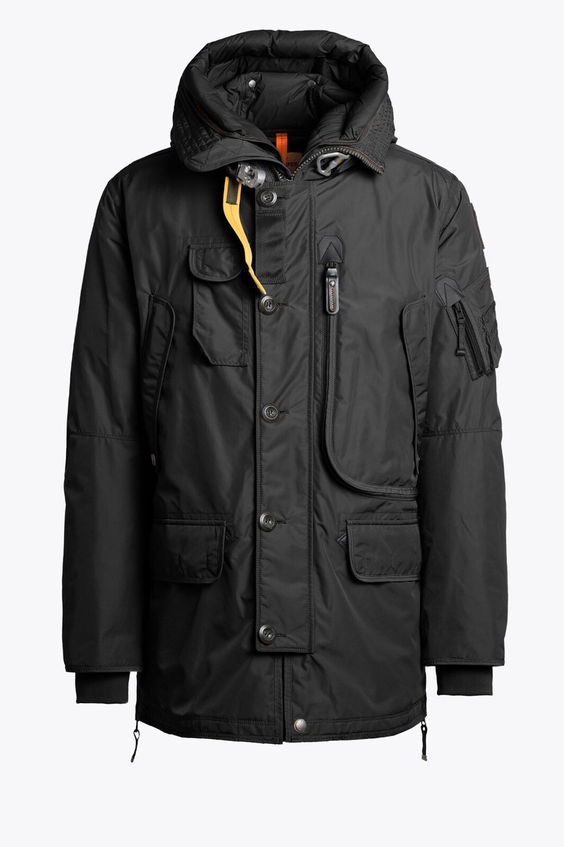 Clearance* Authentic PARAJUMPERS Men's KODIAK Long Jacket, BLACK
