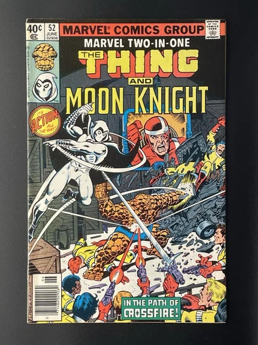 Marvel Two-In-One #52 VF+ Moon Knight 1st App Crossfire #29 NM- Lot 1974