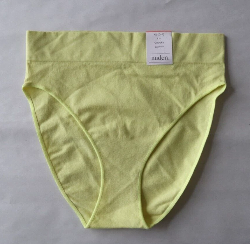 Auden 4-pack Womens Cotton Seamless Cheeky Underwear XS (0-2) Lime/Yellow - Image 3 of 4