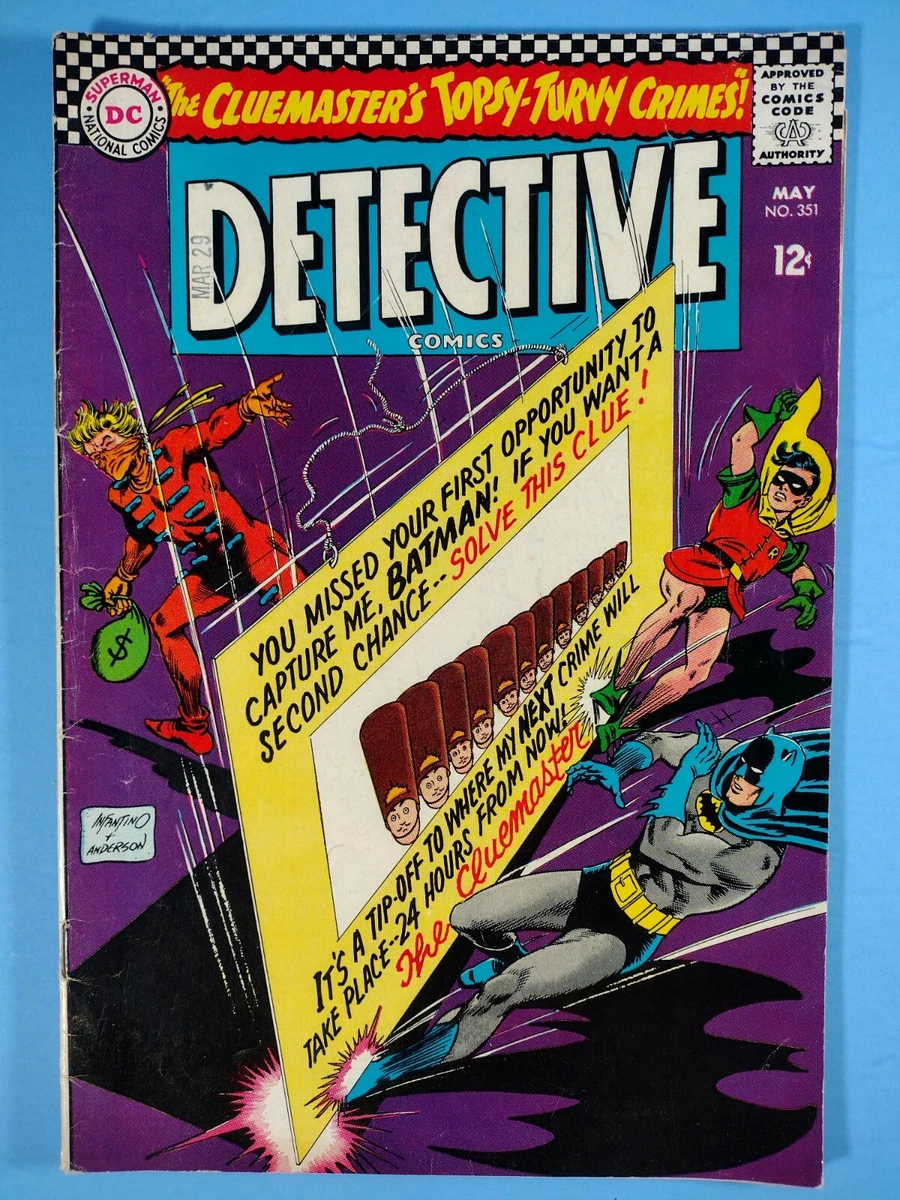 DETECTIVE COMICS 351 (DC 1966) 1ST appearance of Cluemaster, father of  Spoiler | eBay