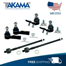 6 Pcs Ball Joints + Outer & Inner Tie Rod end Kit for Carmy Avalon Solara Sienna