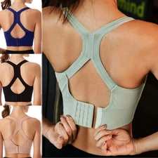 Women's Posture Corrector Bra Wireless Back Support High Impact Yoga Bra Lift Up