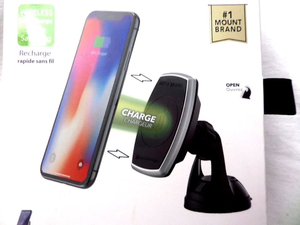 Nuevo Scosche MagicMount Pro Carga Inalámbrica Carga Rápida Qi Montaje Coche - Nuevo Foto 3 de 4