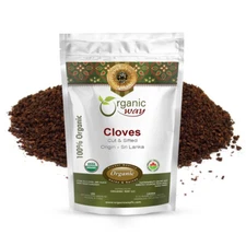 Organic Way Hand Selected Cloves Cut & Sifted - Organic, Kosher & USDA Certified