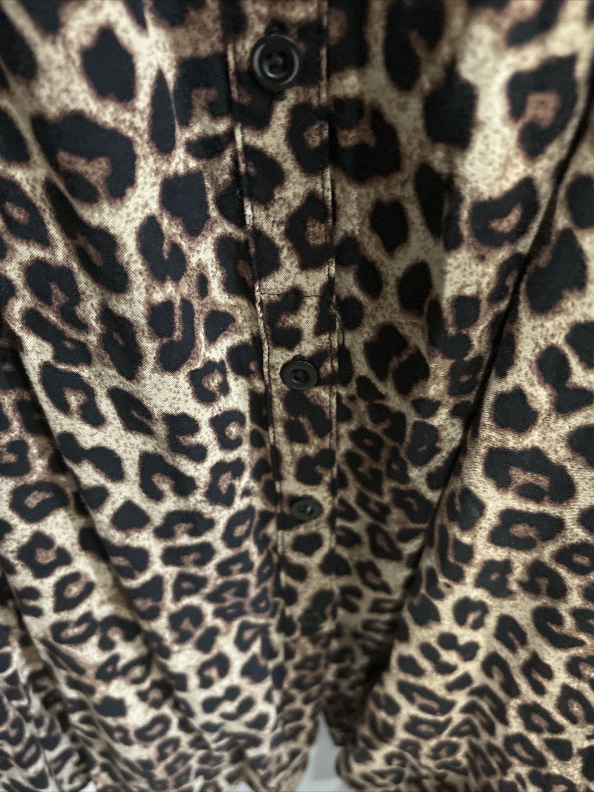 Torrid Challis Button Front Leopard Print Smock D… - image 4