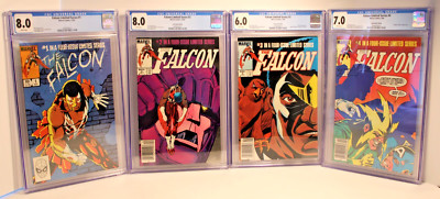 THE FALCON 1-4 COMPLETE SET CGC 1-8.0, 2-8.0, 3-6.0, 4-7.0 1ST SOLO MARVEL 1983