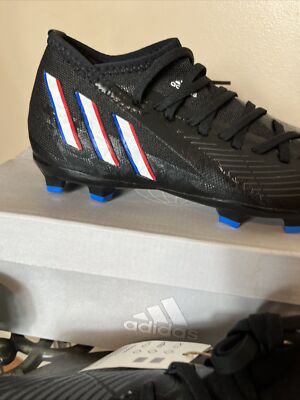Adidas Predator Edge .3 FG Black Blue Soccer Cleats Men Sz  display picture 1