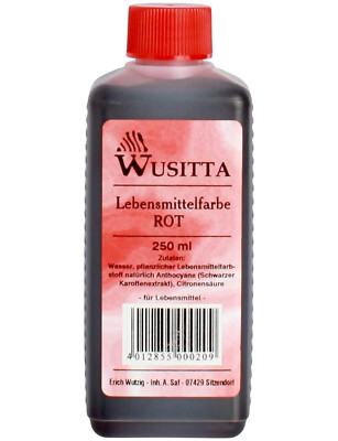 Wusitta Lebensmittelfarbe Rot Lebensmittel Halloween 250 ml (27,96 EUR/l)