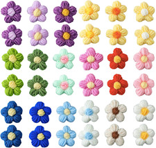 36Pcs Handmade Crochet Applique Flowers for Crafts Embellishments, Sewing DIY Ha