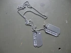 WW2 reproduction military dog tags with M1940 chain set