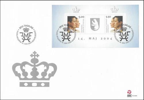 Crown Prince Frederik and Mary Donaldson Now King and Queen of Denmark FDC 2004