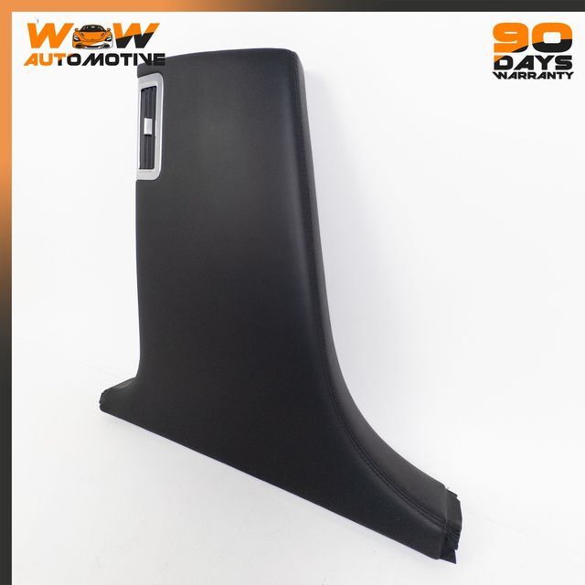 06-13 BENTLEY CONTINENTAL FLYING SPUR LOWER LEFT B PILLAR TRIM BLACK LEATHER OEM