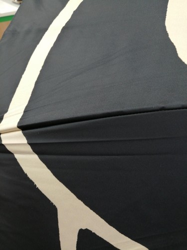 Auth CHANEL camellia Coco Mark Umbrella Polyester White Black Made in France - Picture 11 of 12