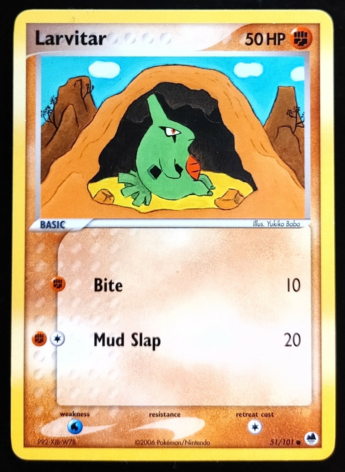 Larvitar - 51/101 - Common - Ex Dragon Frontiers - Pokémon