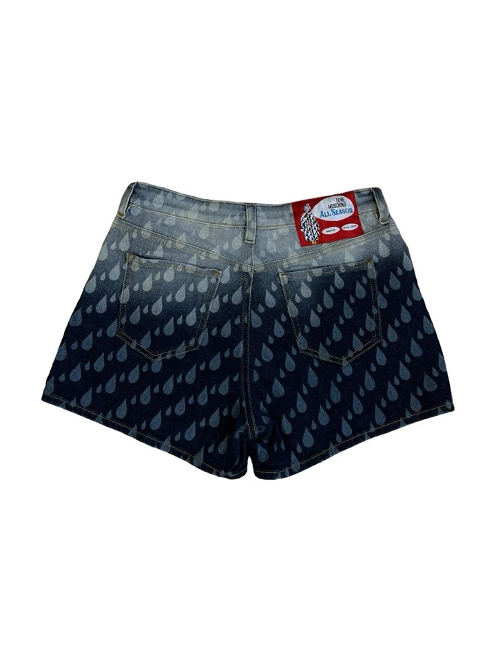 Pantalones cortos Love Moschino para mujer Pantalones Scurti Jeans con patrón de caídas azules talla EE. UU. 4 Foto 3 de 4