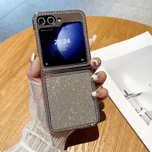 Custodia diamantata glitter di lusso per Samsung Galaxy Z Flip6 Flip5 custodia protettiva cellulare - Foto 2 di 19