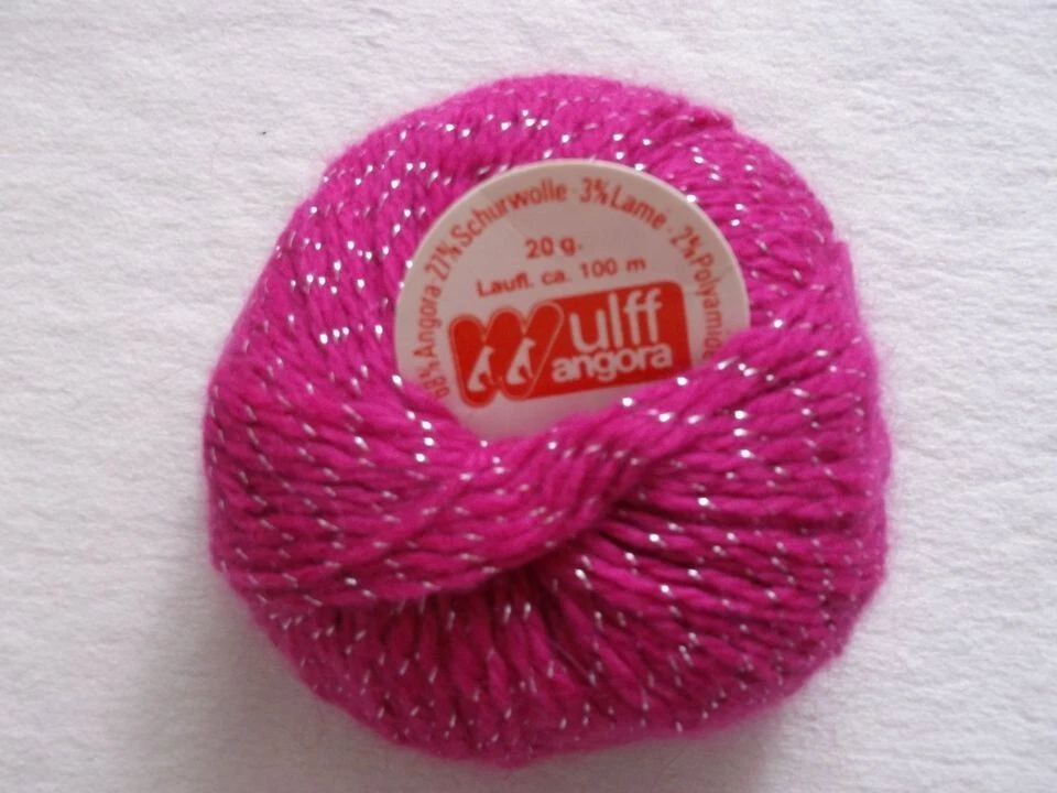 Angora Garn Wolle mit Lurex-Faden 200g - Bild 3 von 3