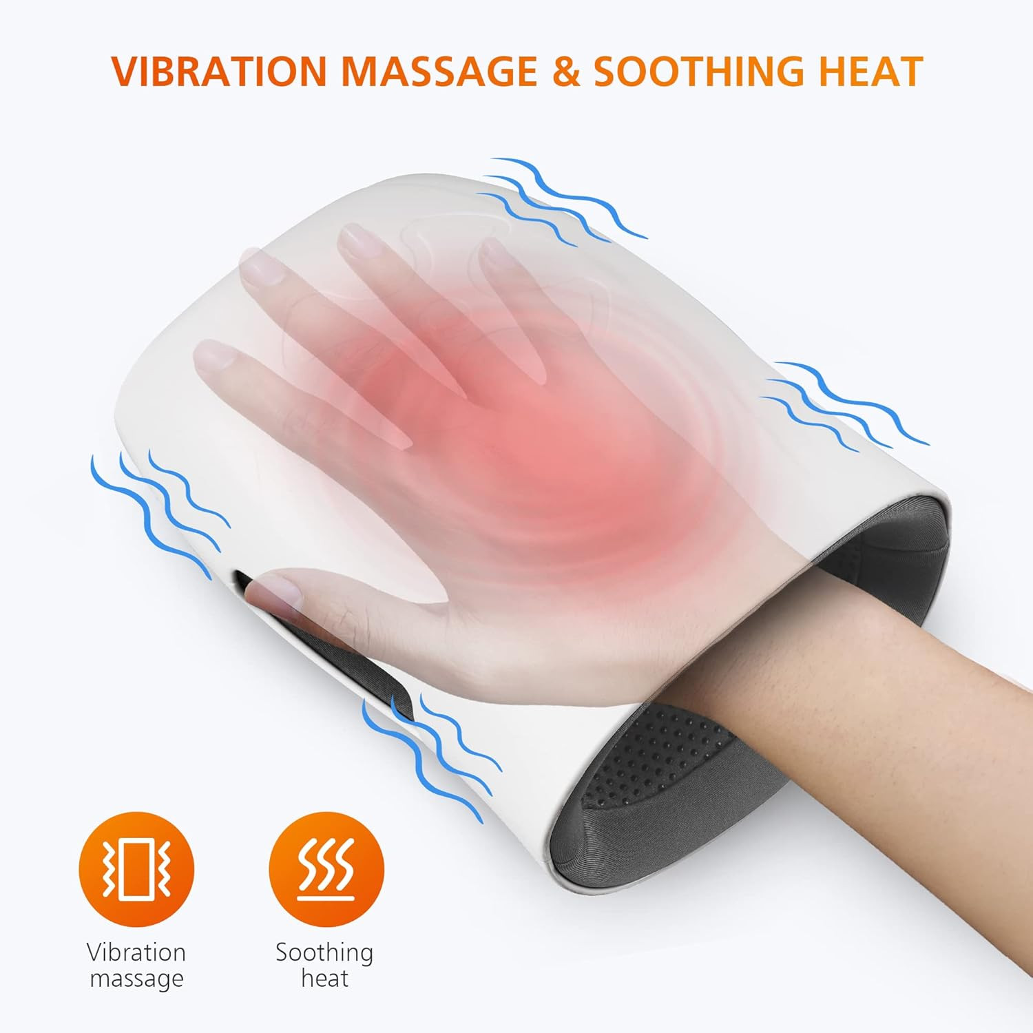 Hand Massager with Heat and Compression, FSA HSA Eligible, Vibration, Cordless H