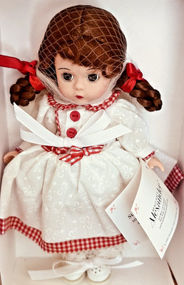 NIB Vtg Madame Alexander 8  Sunday Picnic Doll/Original Tag/Box/Netting on Face!