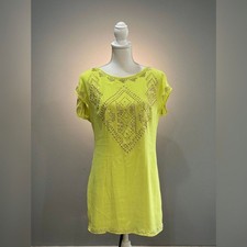 Yellow Guess by Marciano Studded Shift Dress Size L EUC
