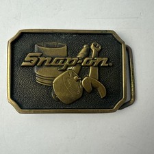 Vintage Snap On Tools Belt Buckle BTS 513 Solid Brass MADE IN USA Men Women