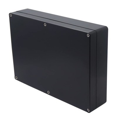 IP65 Waterproof Junction Box ABS Plastic Black Electrical Case 263x182x60 mm