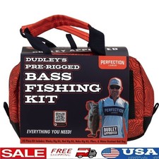 Pre-Rigged Soft Plastics Bass Fishing Kit Wacky Ned Neko Rigs Worms Bag New