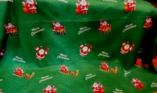 Jessy Home Quilt Set King Santa Christmas Bedspread Coverlet +2 King Shams