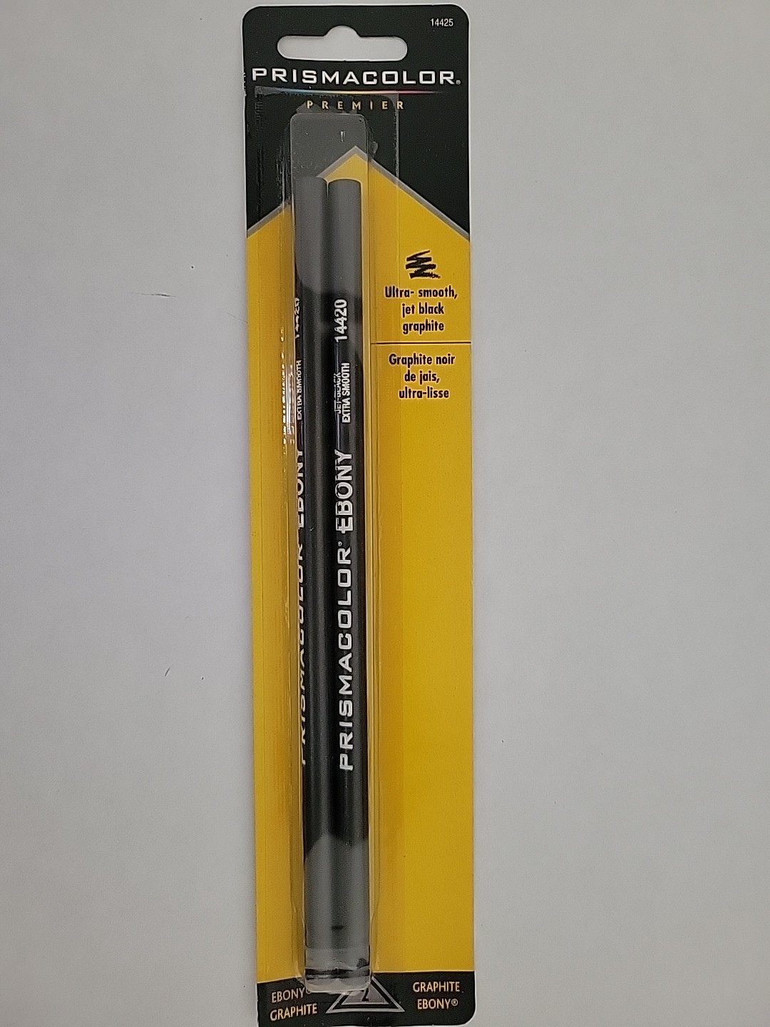 Prismacolor Ebony Graphite Drawing Pencils Black 2-Pack-image