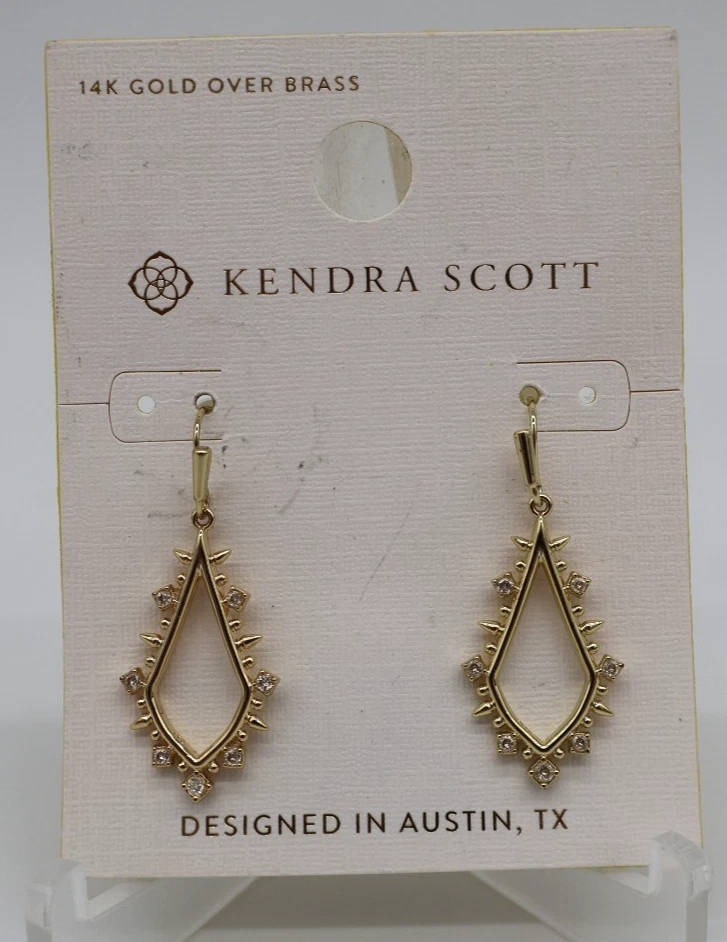 Pendientes colgantes Kendra Scott Álora oro 14K sobre latón - oro nuevos con etiquetas Foto 3 de 4