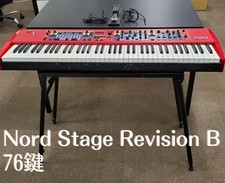 NORD STAGE 76 REVISION B STAGE PIANO SYNTHESIZER KEYBOARD RED 76-KEY