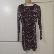 Pretty Little Ribbed Ruched Long  Sleeve Things Dress Size 10