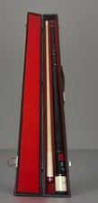 VERY RARE MEUCCI RED ROSE DESIGN HOFPool Cue Red Dot Shaft Flat Face 90s W/ CASE