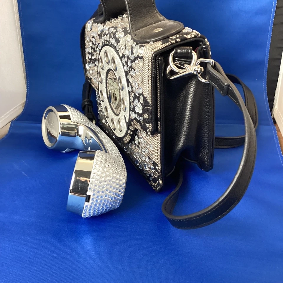 Betsey Johnson Kitsch Lace Bling It Retro Phone Crossbody Works - Image 3 of 4