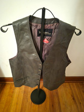 Wilsons Suede  Leather Men's Brown Leather Vest Regular Size Type Size 38