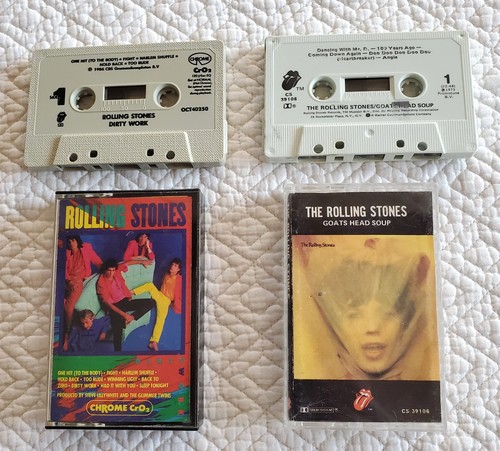 The Rolling Stones Dirty Work/Goat Head Soup Cassette Tapes Lot (2) W/ Insert - Picture 2 of 7