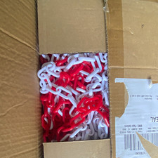 Vidalx Red & White Plastic Barrier Chain 6 mm, 15 Qty, MPN 150926-A